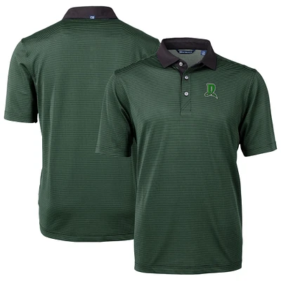Men's Cutter & Buck Hunter Green/Black Dayton Dragons Virtue Eco Pique Micro Stripe Recycled Polo