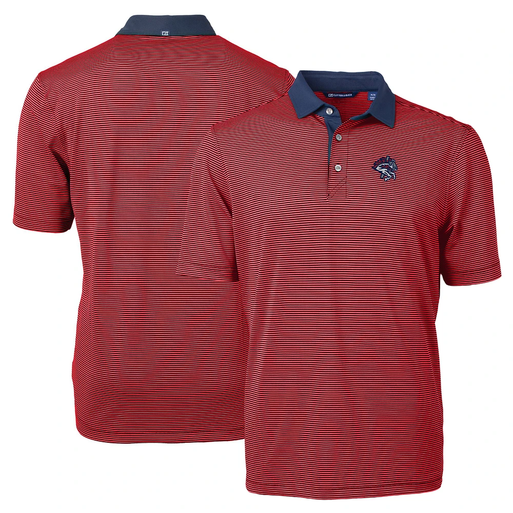 Men's Cutter & Buck /Navy Binghamton Rumble Ponies Virtue Eco Pique Micro Stripe Recycled Polo