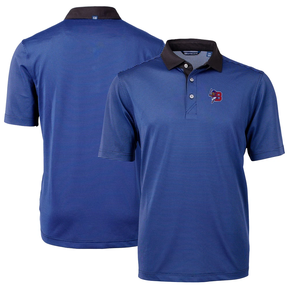 Men's Cutter & Buck / Buffalo Bisons Virtue Eco Pique Micro Stripe Recycled Polo