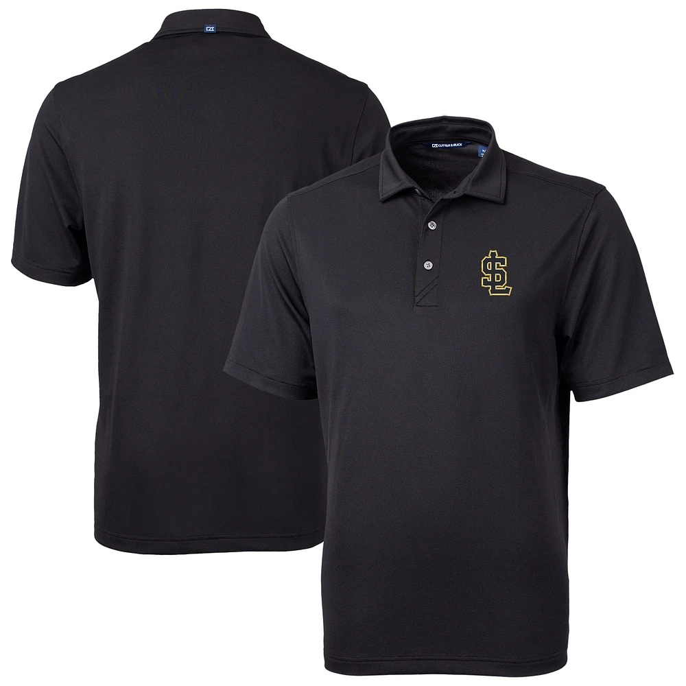 Men's Cutter & Buck Black Salt Lake Bees Virtue Eco Pique Recycled Polo