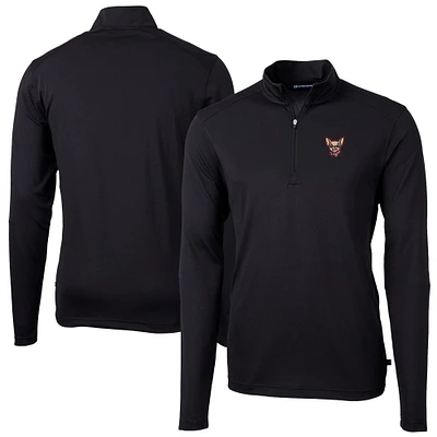 Men's Cutter & Buck El Paso Chihuahuas Virtue Eco Pique Recycled Quarter-Zip Pullover Top