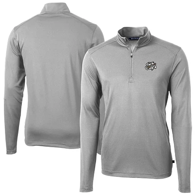 Men's Cutter & Buck Omaha Storm Chasers Virtue Eco Pique Recycled Quarter-Zip Pullover Top