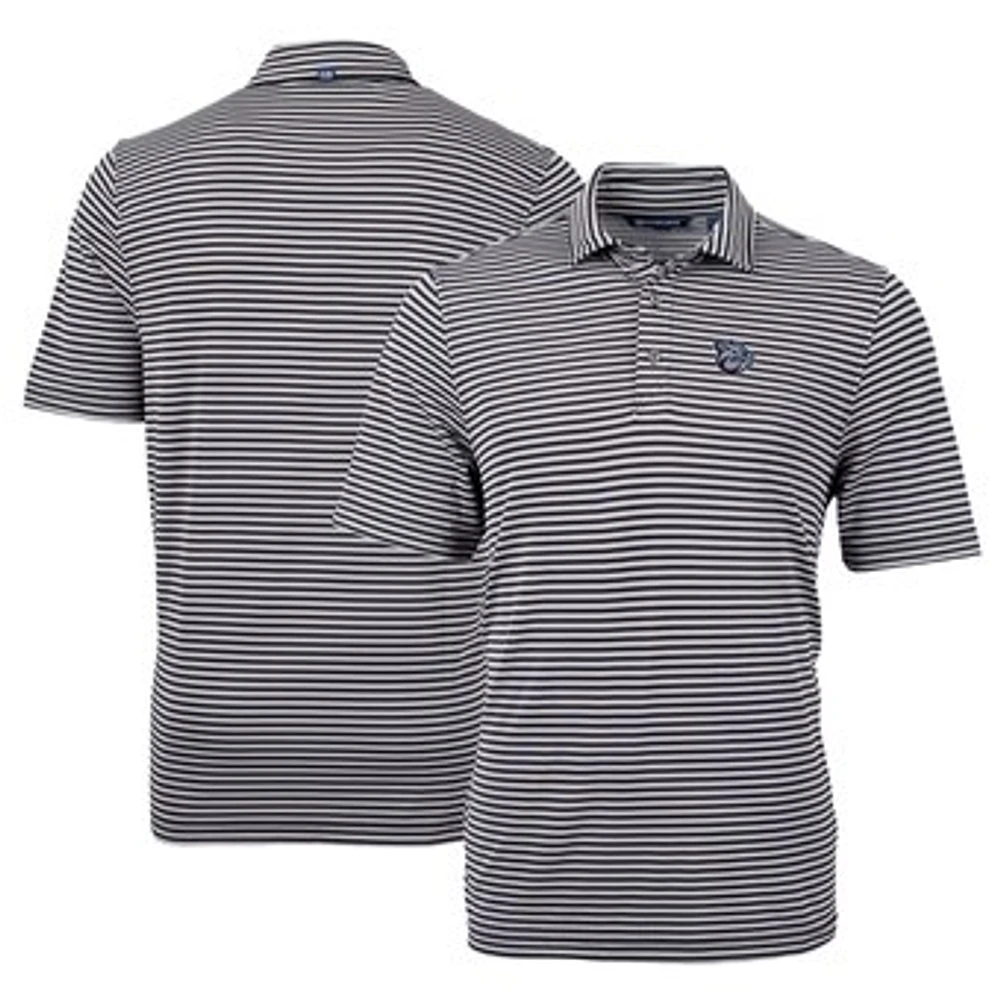 Men's Cutter & Buck Lehigh Valley IronPigs DryTec Virtue Eco Pique Stripe Recycled Polo