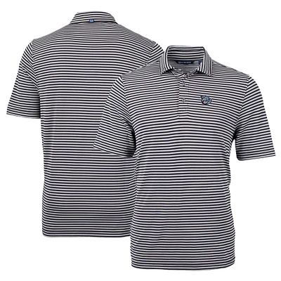 Men's Cutter & Buck Lehigh Valley IronPigs DryTec Virtue Eco Pique Stripe Recycled Polo