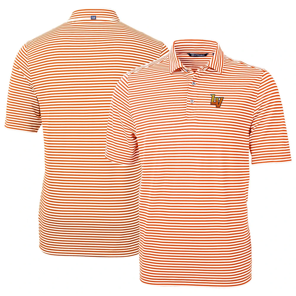 Men's Cutter & Buck Las Vegas Aviators DryTec Virtue Eco Pique Stripe Recycled Polo
