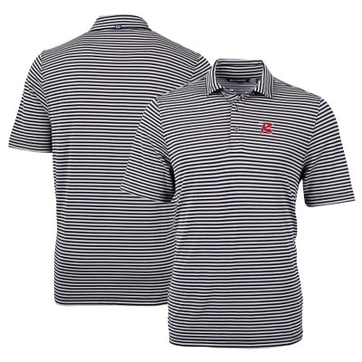 Men's Cutter & Buck Richmond Flying Squirrels DryTec Virtue Eco Pique Stripe Recycled Polo