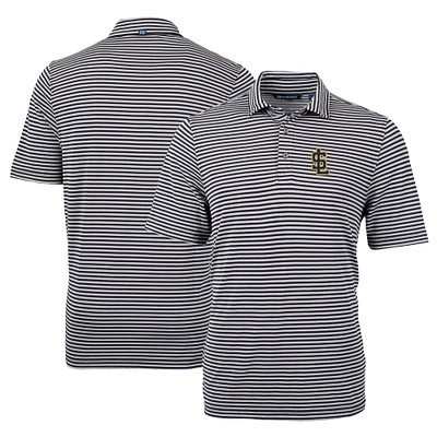 Men's Cutter & Buck Salt Lake Bees DryTec Virtue Eco Pique Stripe Recycled Polo