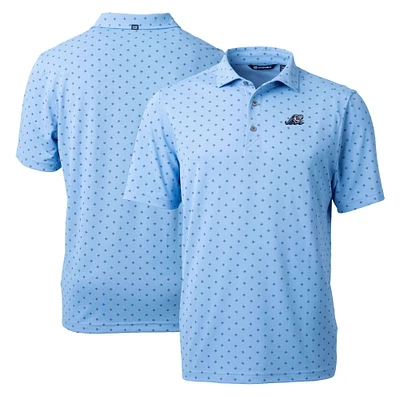 Men's Cutter & Buck Powder Blue West Michigan Whitecaps Virtue Eco Pique Tile Print Recycled Polo