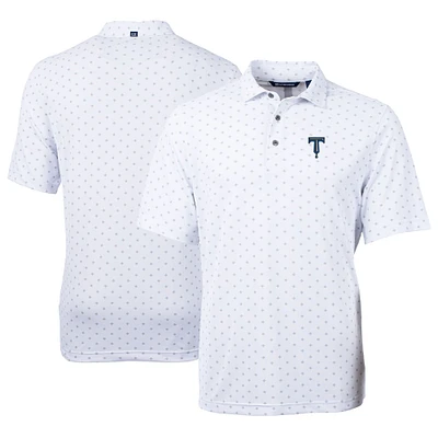 Men's Cutter & Buck Tulsa Drillers Virtue Eco Pique Tile Print Recycled Polo