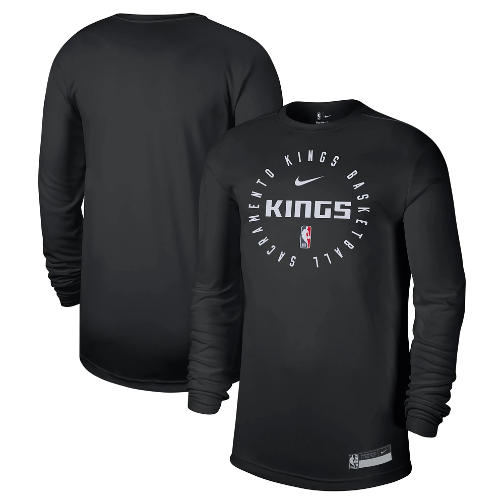 Men's Nike Black Sacramento Kings 2024/25 Legend On-Court Practice Long Sleeve T-Shirt
