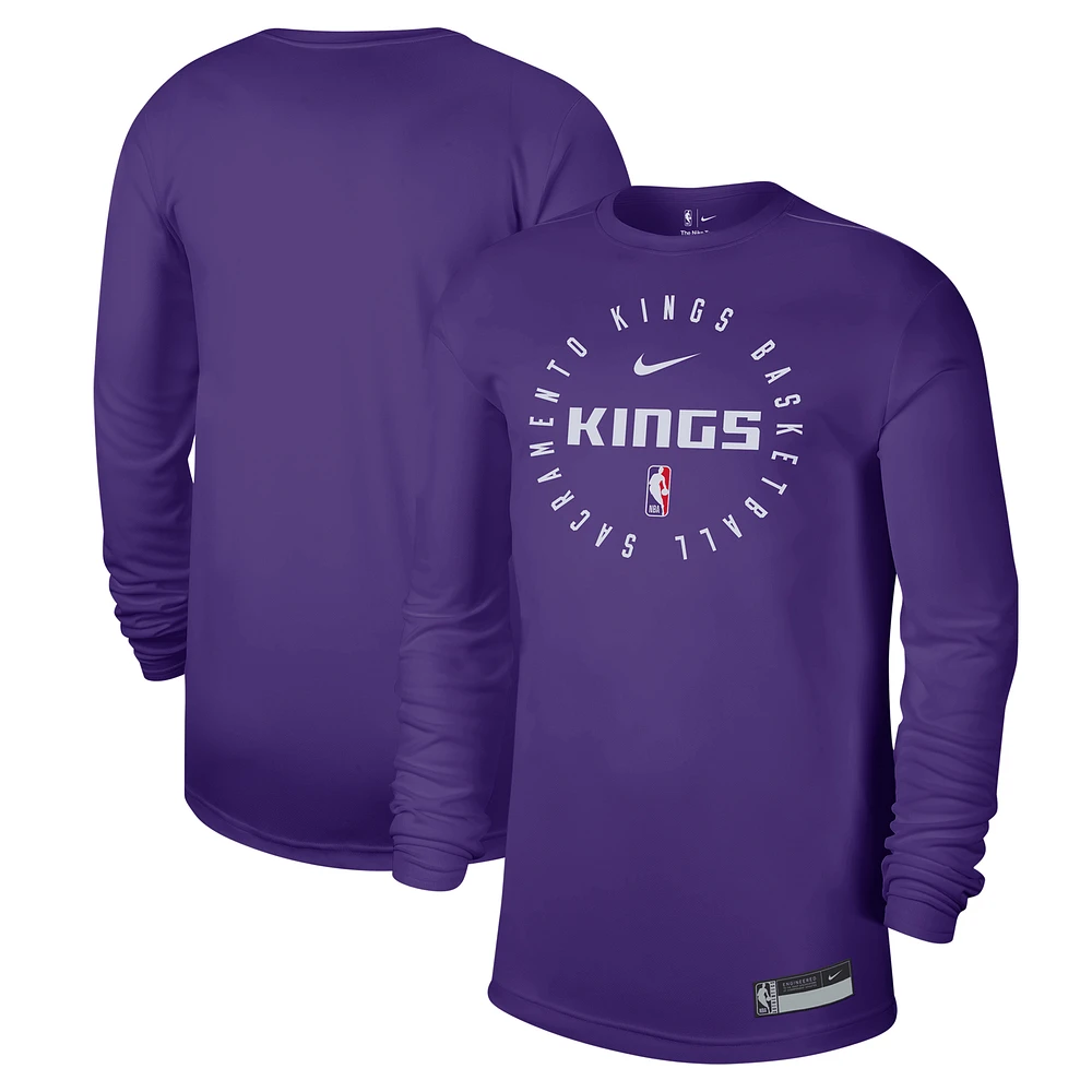 Men's Nike Purple Sacramento Kings 2024/25 Legend On-Court Practice Long Sleeve T-Shirt