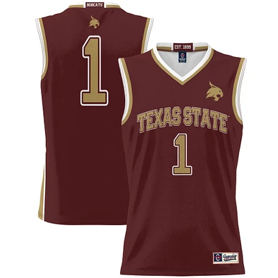 Unisex GameDay Greats #1 Maroon Texas State Bobcats Lightweight Basketball Jersey