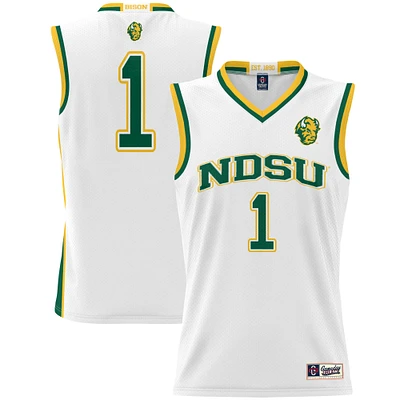 Unisex GameDay Greats #1 White NDSU Bison Lightweight Basketball Jersey