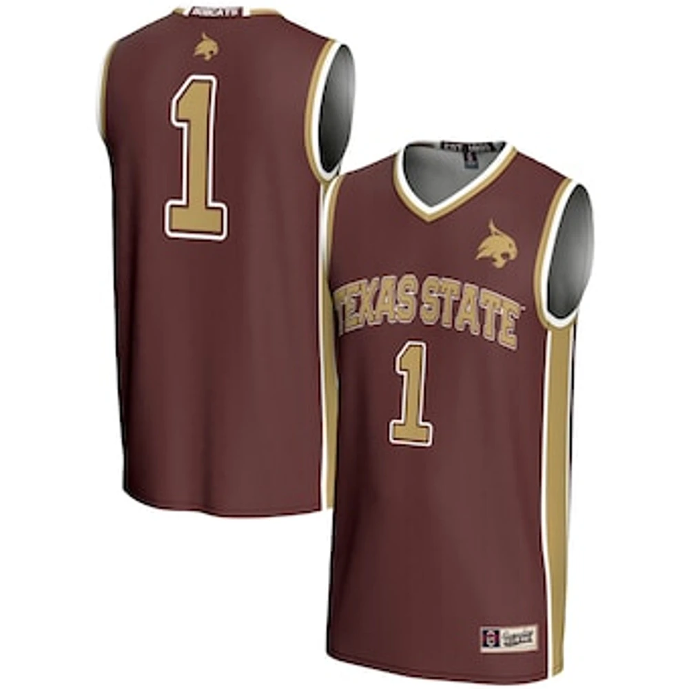 Youth GameDay Greats #1 Maroon Texas State Bobcats Lightweight Basketball Jersey