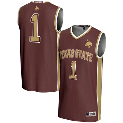 Youth GameDay Greats #1 Maroon Texas State Bobcats Lightweight Basketball Jersey