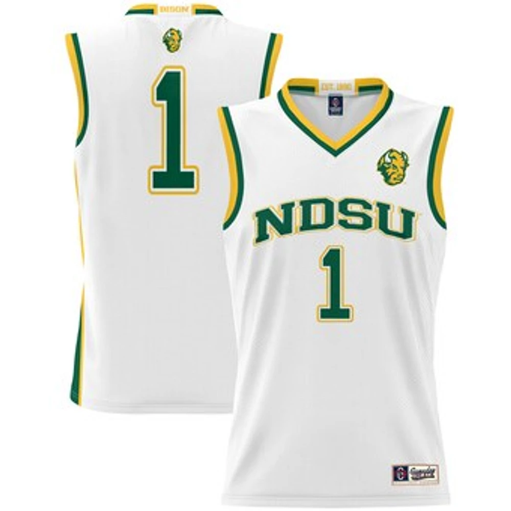Youth GameDay Greats #1 White NDSU Bison Lightweight Basketball Jersey