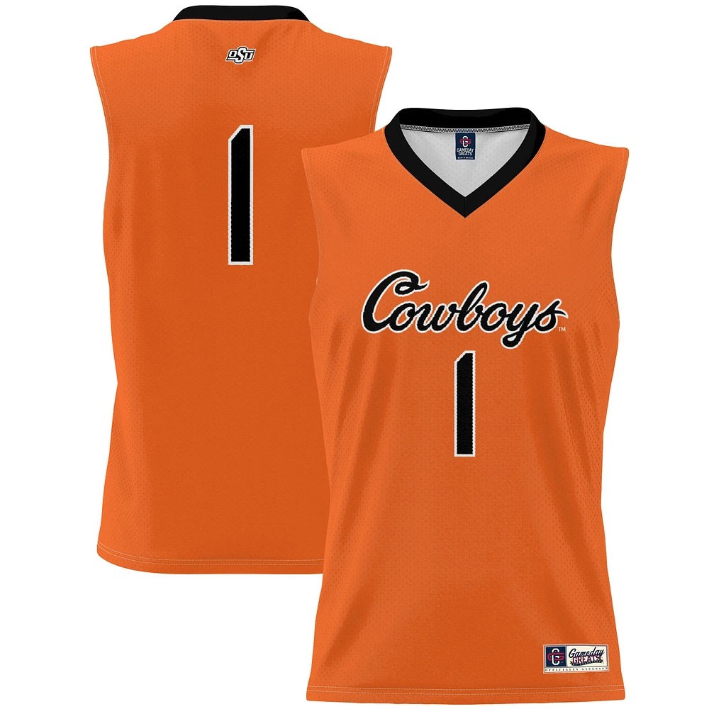Youth GameDay Greats #1 Orange Oklahoma State Cowboys Lightweight Basketball Jersey