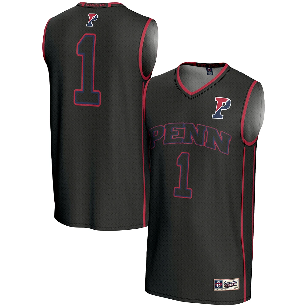 Youth GameDay Greats #1 Pennsylvania Quakers Lightweight Basketball Jersey