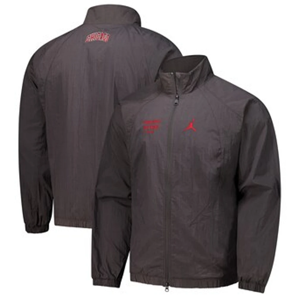 Men's Jordan Brand Gray Chicago Bulls Courtside Statement Edition Jumpman Jam Full-Zip Jacket