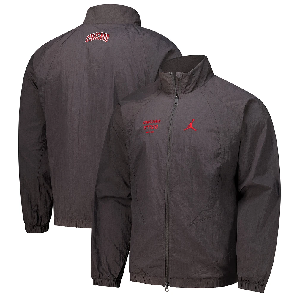 Men's Jordan Brand Gray Chicago Bulls Courtside Statement Edition Jumpman Jam Full-Zip Jacket