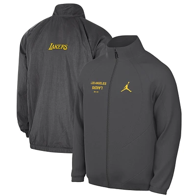 Men's Jordan Brand Gray Los Angeles Lakers Courtside Statement Edition Jumpman Jam Full-Zip Jacket