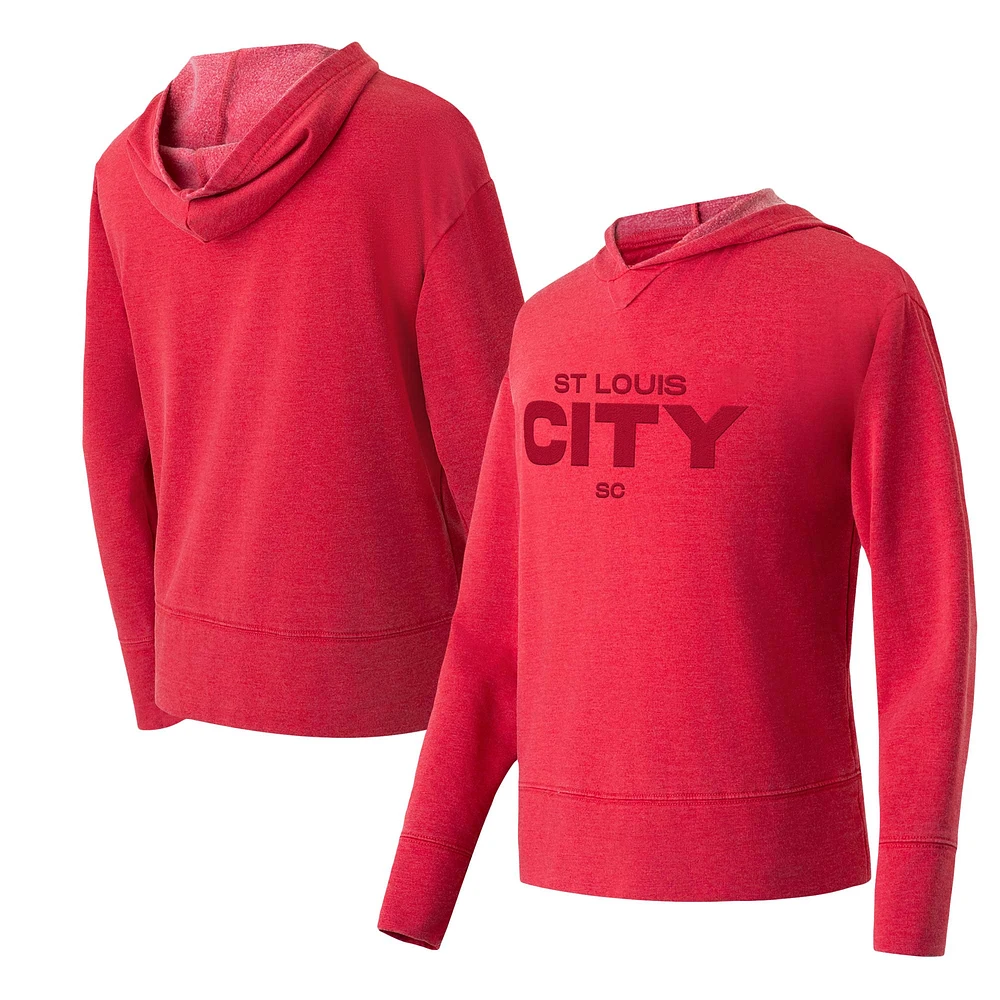 Women's Concepts Sport Red St. Louis City SC Volley Hoodie Long Sleeve Top