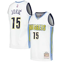 Men's Mitchell & Ness Nikola Jokic White Denver Nuggets 2016/17 Throwback Swingman Jersey