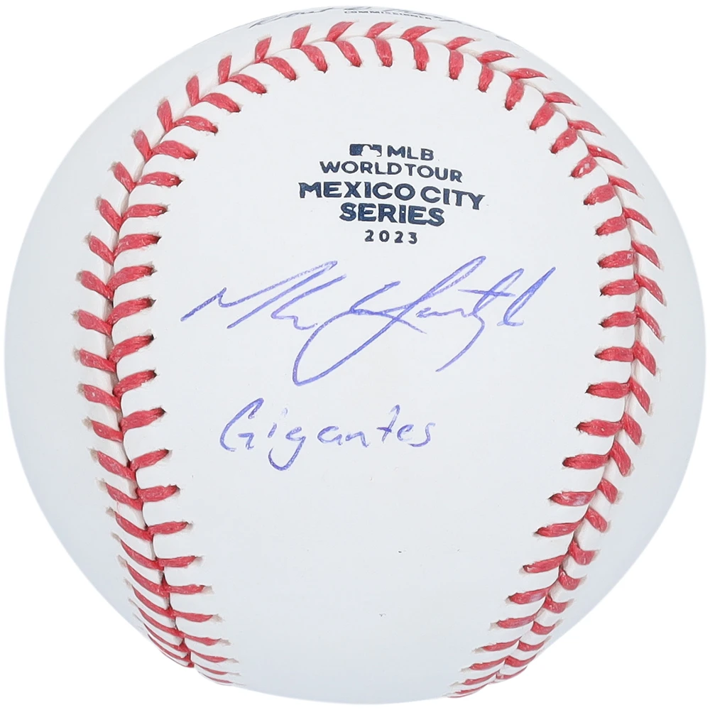 Mike Yastrzemski San Francisco Giants Autographed 2023 Mexico Series Logo Baseball with "Gigantes" Inscription