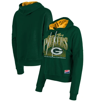Women's New Era Green Bay Packers Boxy Pullover Hoodie