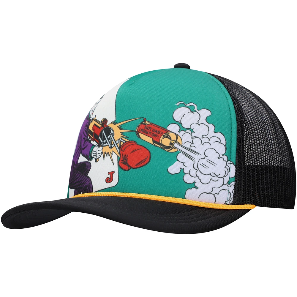 Unisex Green/Black Joker Graphic Foam Trucker Adjustable Hat