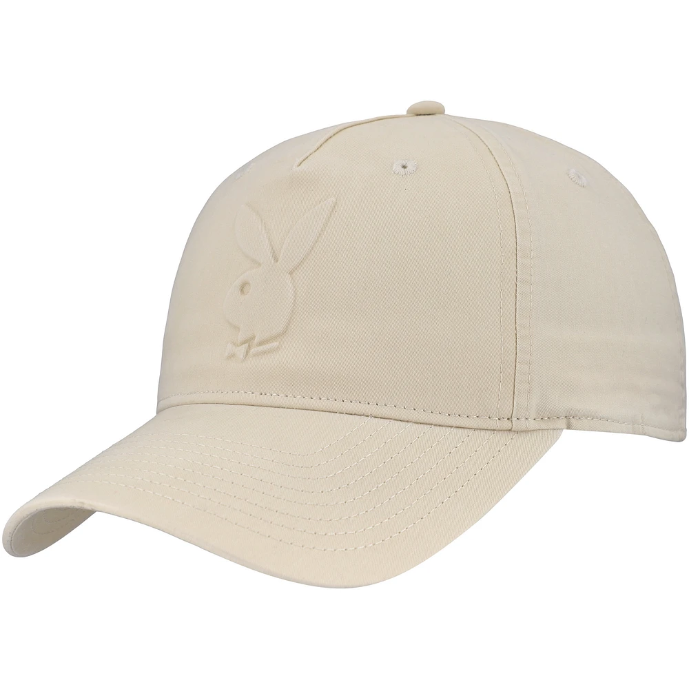Unisex Khaki Playboy Embossed Logo Adjustable Hat