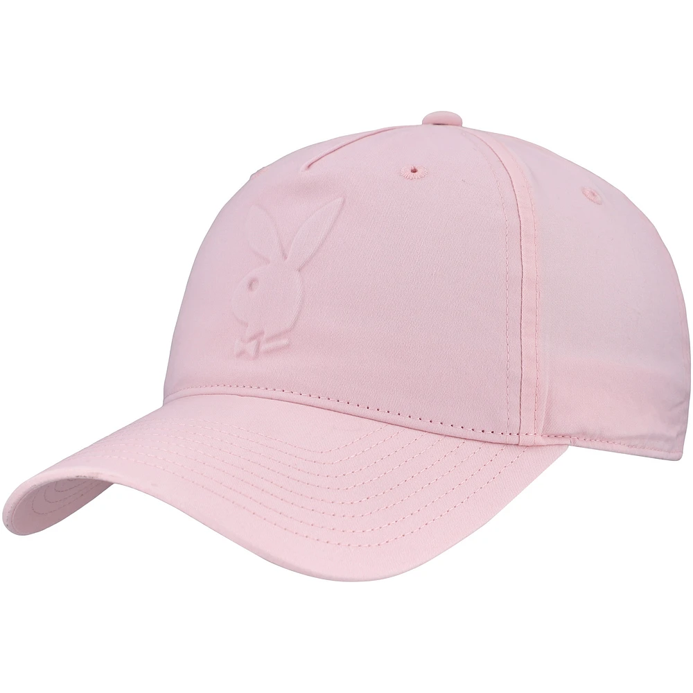Unisex Pink Playboy Embossed Logo Adjustable Hat