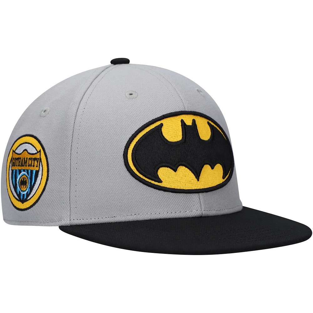 Youth Gray Batman Comic Undervisor Snapback Hat