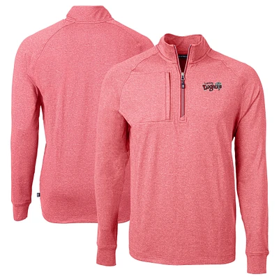Men's Cutter & Buck Heather Lansing Lugnuts Adapt Eco Knit Big Tall Quarter-Zip Pullover Top