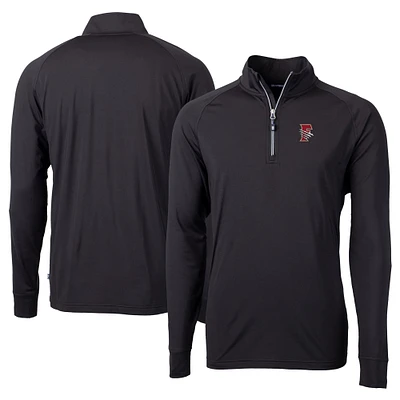 Men's Cutter & Buck Fresno Grizzlies Adapt Eco Knit Stretch Recycled Big Tall Quarter-Zip Pullover Top