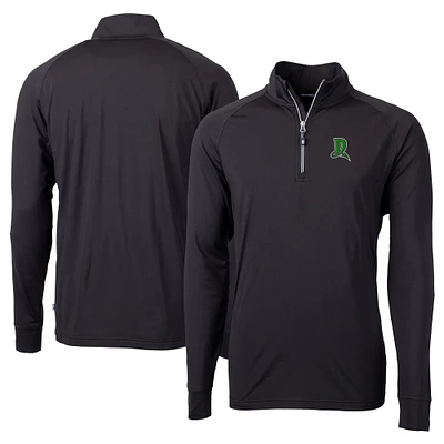 Men's Cutter & Buck Dayton Dragons Adapt Eco Knit Stretch Recycled Big Tall Quarter-Zip Pullover Top