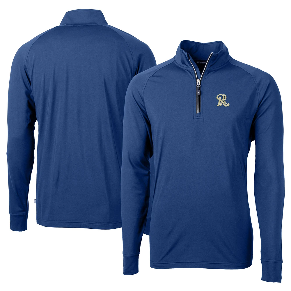 Men's Cutter & Buck Frisco RoughRiders Adapt Eco Knit Stretch Recycled Big Tall Quarter-Zip Pullover Top