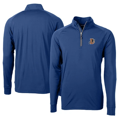 Men's Cutter & Buck Durham Bulls Adapt Eco Knit Stretch Recycled Big Tall Quarter-Zip Pullover Top