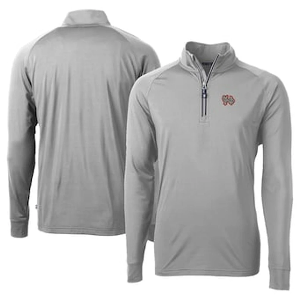 Men's Cutter & Buck Norfolk Tides Adapt Eco Knit Stretch Recycled Big Tall Quarter-Zip Pullover Top