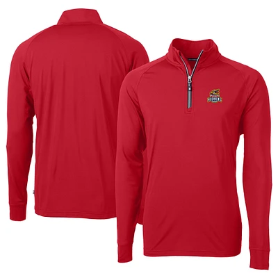 Men's Cutter & Buck Toledo Mud Hens Adapt Eco Knit Stretch Recycled Big Tall Quarter-Zip Pullover Top