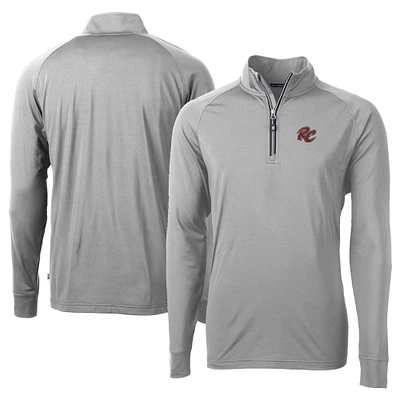 Men's Cutter & Buck Sacramento River Cats Adapt Eco Knit Stretch Recycled Big Tall Quarter-Zip Pullover Top