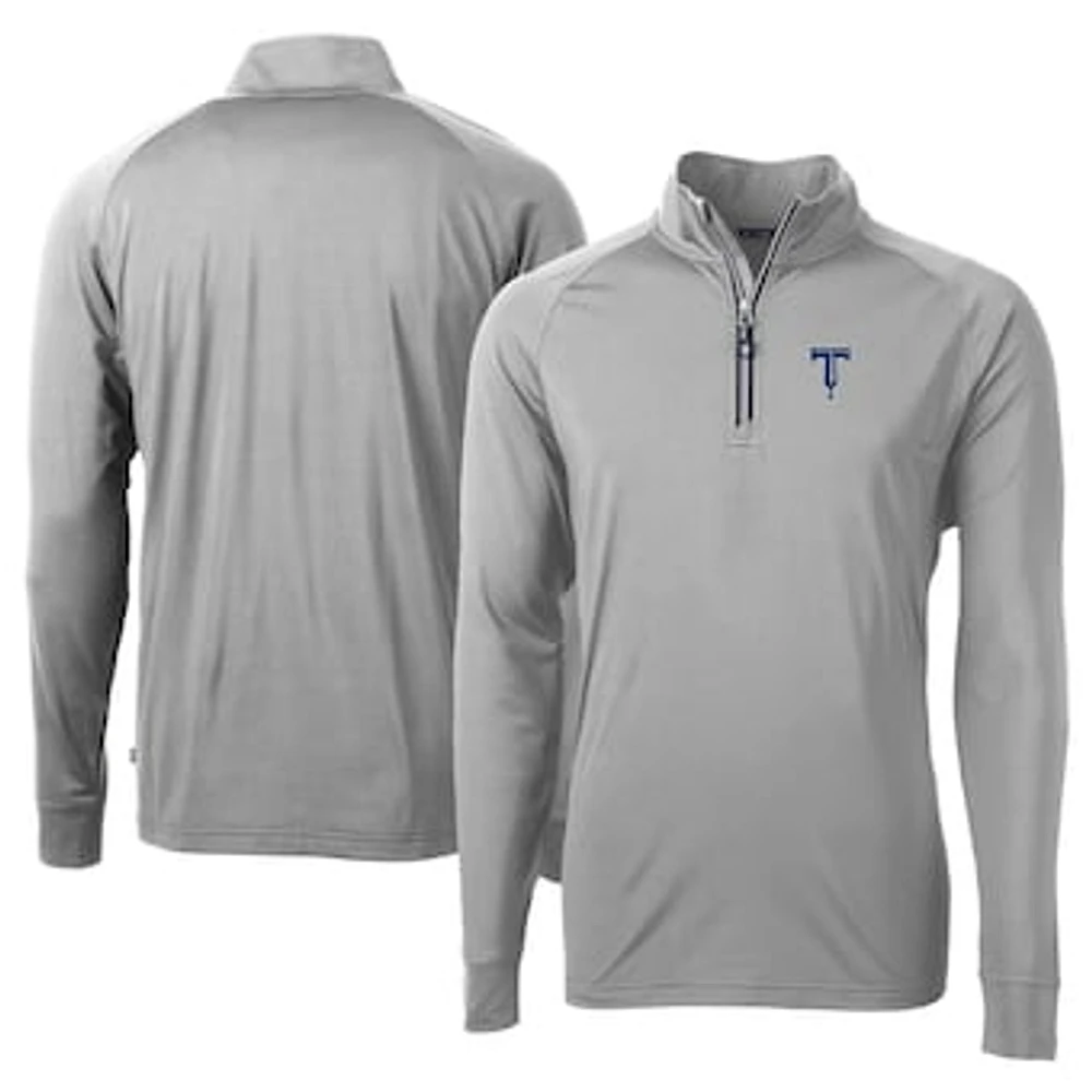 Men's Cutter & Buck Tulsa Drillers Adapt Eco Knit Stretch Recycled Big Tall Quarter-Zip Pullover Top