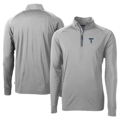 Men's Cutter & Buck Tulsa Drillers Adapt Eco Knit Stretch Recycled Big Tall Quarter-Zip Pullover Top