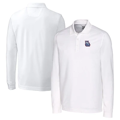 Men's Cutter & Buck New Hampshire Fisher Cats Advantage Tri-Blend Pique Big Tall Long Sleeve Polo