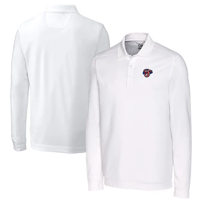 Men's Cutter & Buck Jacksonville Jumbo Shrimp Advantage Tri-Blend Pique Big Tall Long Sleeve Polo