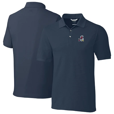 Men's Cutter & Buck Navy Springfield Cardinals Big Tall DryTec Advantage Tri-Blend Pique Polo