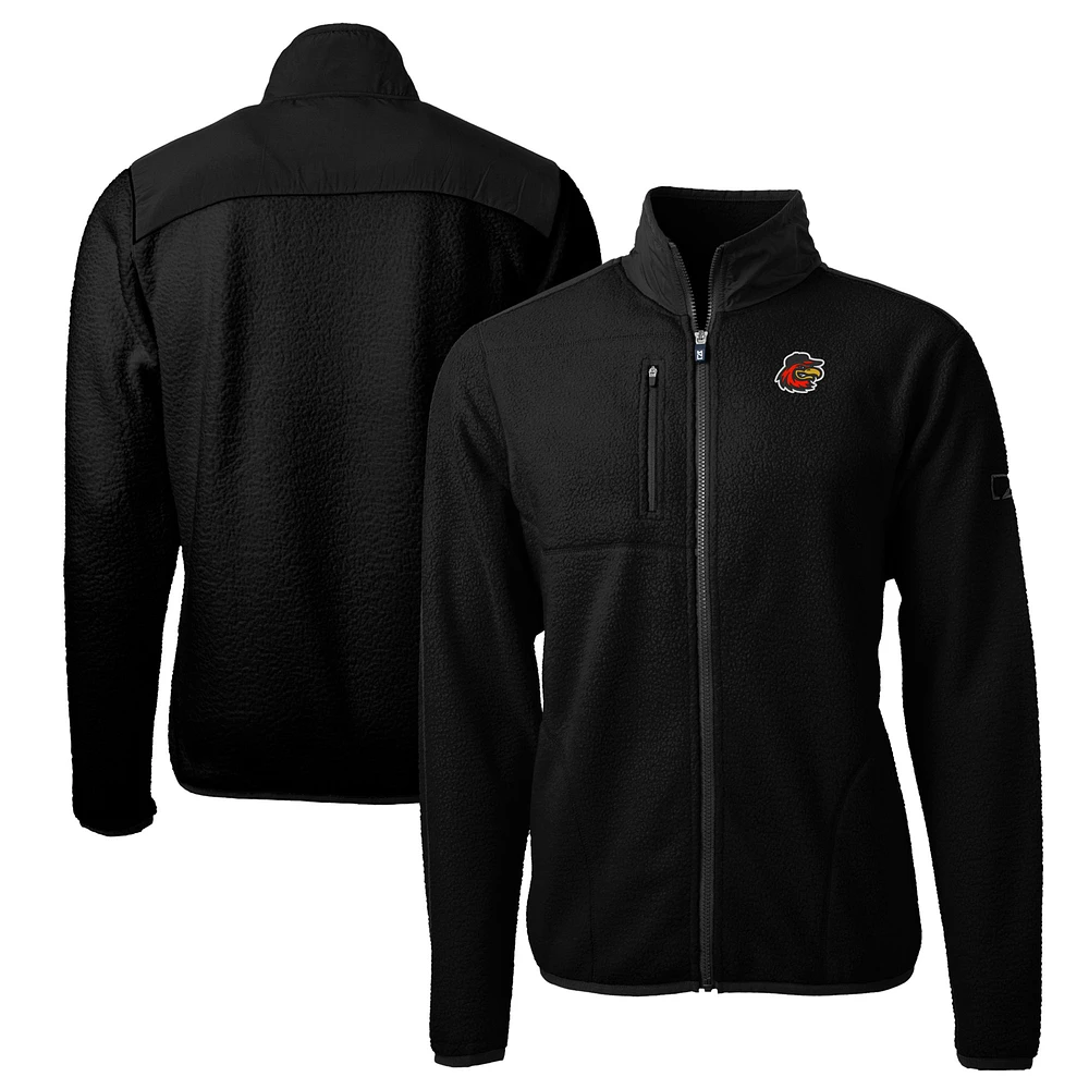 Men's Cutter & Buck Black Rochester Red Wings Big Tall Cascade Eco Sherpa Fleece Full-Zip Jacket