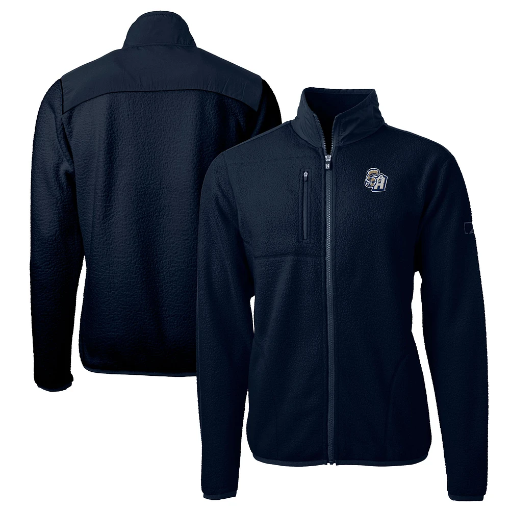 Men's Cutter & Buck Navy San Antonio Missions Big Tall Cascade Eco Sherpa Fleece Full-Zip Jacket