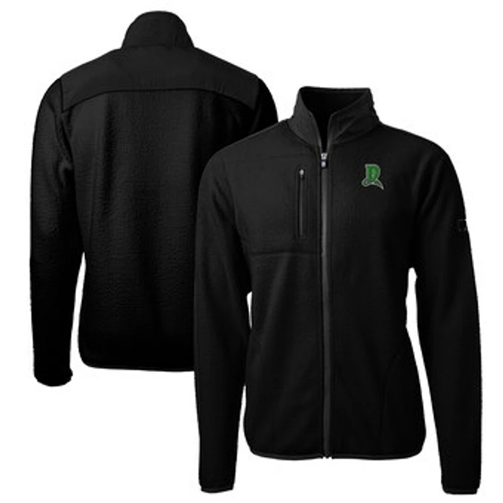 Men's Cutter & Buck Black Dayton Dragons Big Tall Cascade Eco Sherpa Fleece Full-Zip Jacket