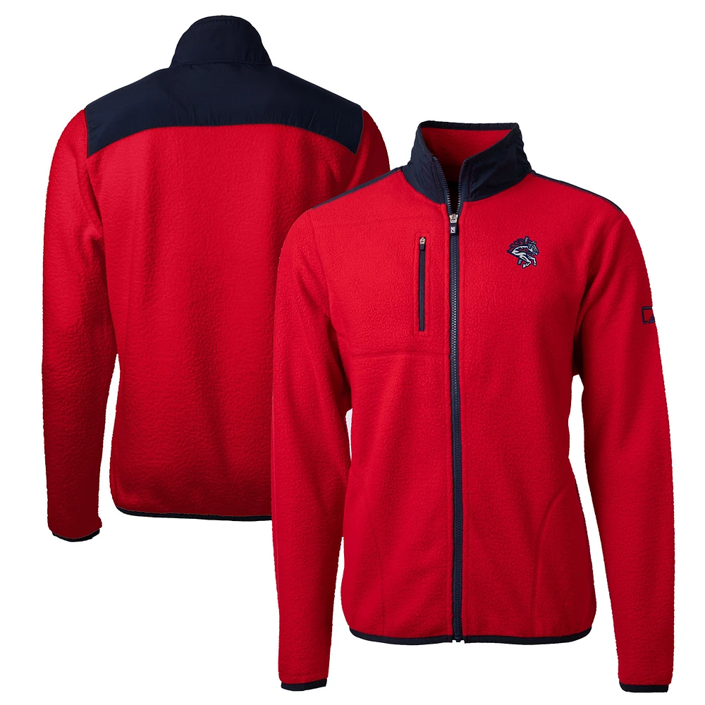 Men's Cutter & Buck /Navy Binghamton Rumble Ponies Big Tall Cascade Eco Sherpa Fleece Full-Zip Jacket